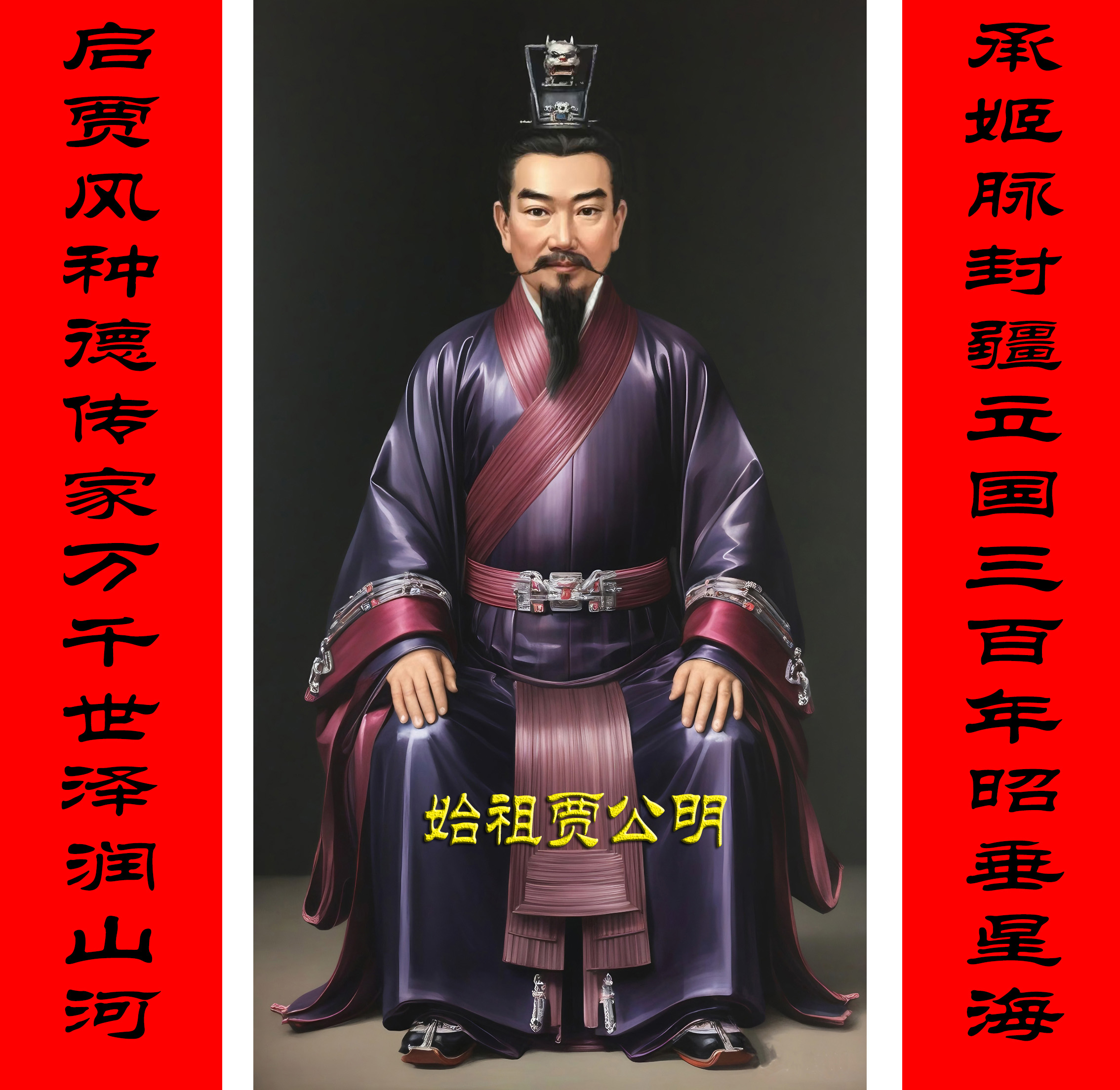 始祖贾公明画像